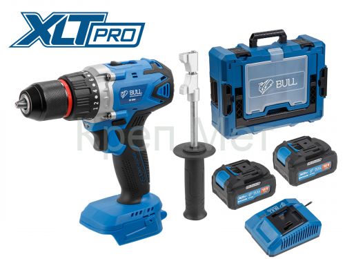 Аккум. дрель-шуруповерт BULL SR 1802 Xcase, XLTpro, БЕСЩЕТ., 18 В, 80 Н*м, 2*4 А*ч, БЗП 13 мм