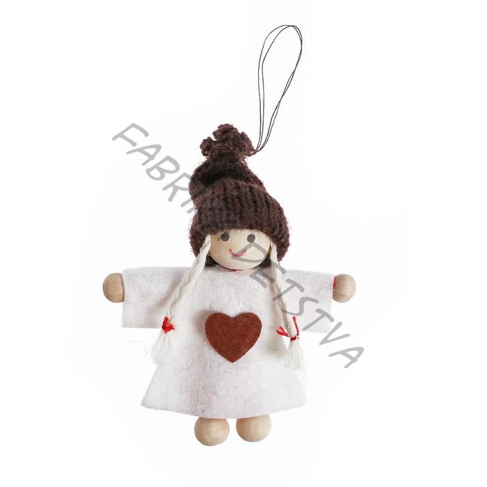 Елочная игрушка «Девочка с косичками», МИКС