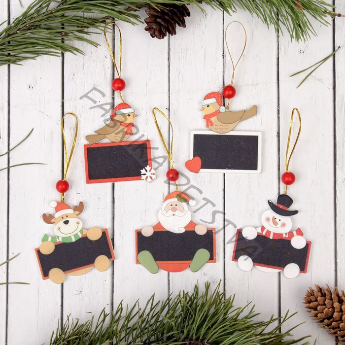 Елочная игрушка «Зимушка» с досочкой для пожеланий, под мел, МИКС