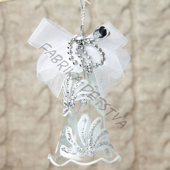 Ёлочная игрушка «Хрустальный колокольчик» h=8.2 см