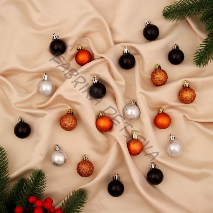 Ёлочные игрушки «Малыши», шары новогодние, набор 20 шт., d=3 см