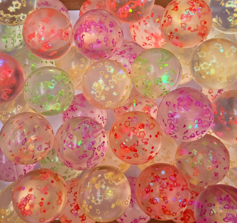 Мяч 45мм "Блёсточки" 17,90₽