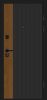 Входная Дверь Bravo Optim Z-2 Вертикаль Муар черный-Грецкий Орех/Белый 860x2050, 960x2050мм / Браво