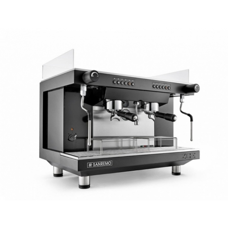 Кофемашина Sanremo Zoe SED (автомат) 2 высокие гр. чёрная