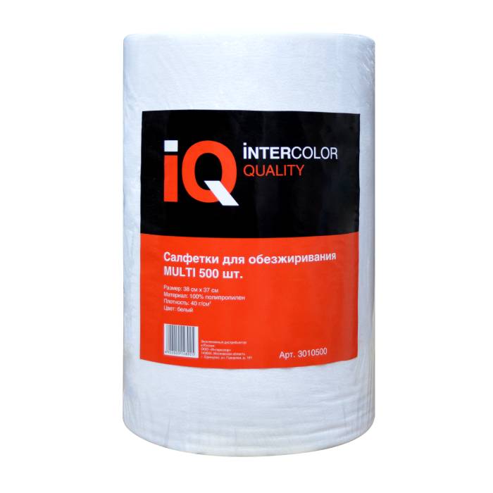 IQ MULTI Салфетка для обезжиривания перед покраской 38см.х37см. упаковка 500шт.