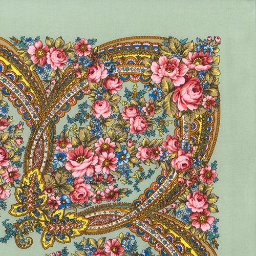 Платок павловопосадский 89*89 см Вечерок [12]