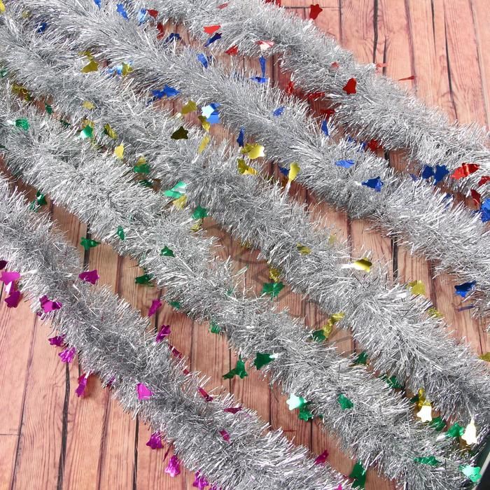 Мишура новогодняя «Зимнее волшебство. Аквамарин», колокольчики, d=6 см, 200 см, МИКС (10 штук)