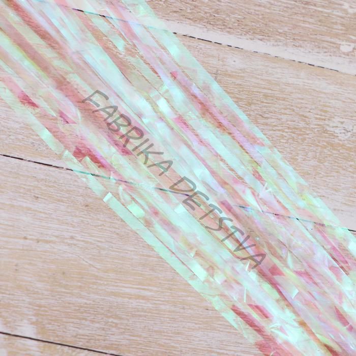 Дождик новогодний «Зимнее волшебство. Перламутр», L - 100 см, белый (10 штук)