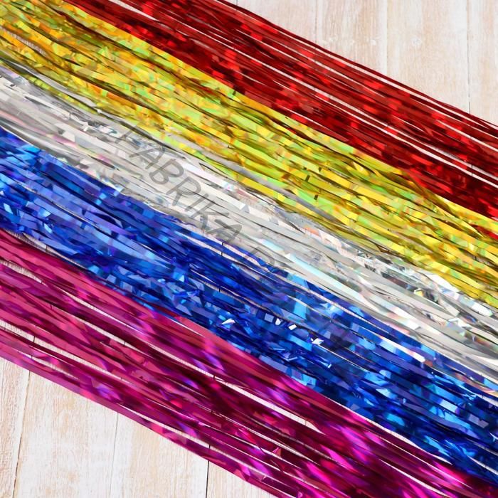 Дождик новогодний «Зимнее волшебство. Ассорти», L - 100 см, МИКС (10 штук)