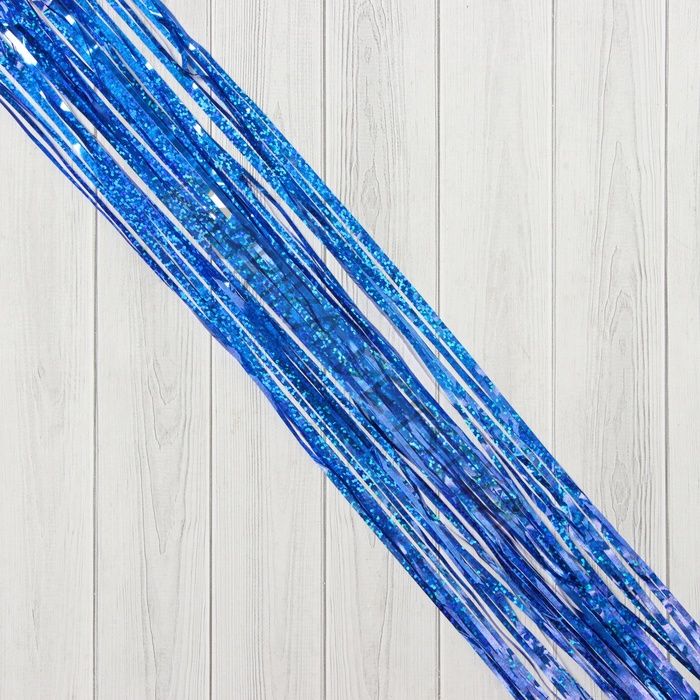 Дождик новогодний «Зимнее волшебство. Мерцание ночи», b - 9 см, L - 150 см, синий (10 штук)