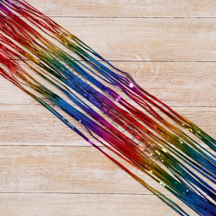 Дождик новогодний «Зимнее волшебство. Феерия», b - 9 см, L - 100 см, разноцветный (10 штук)