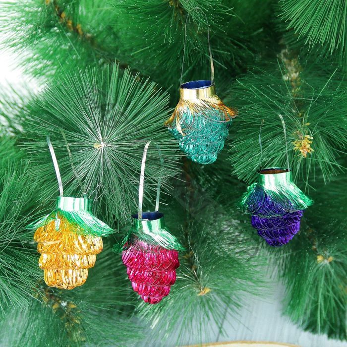 Ёлочное украшение из фольги «Слана. Ягодка», 4 см, МИКС (10 штук)