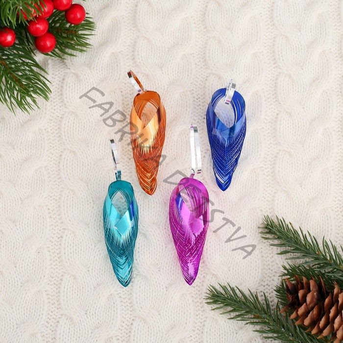 Ёлочное украшение «Башмачки», новогоднее, фольга, МИКС (10 штук)