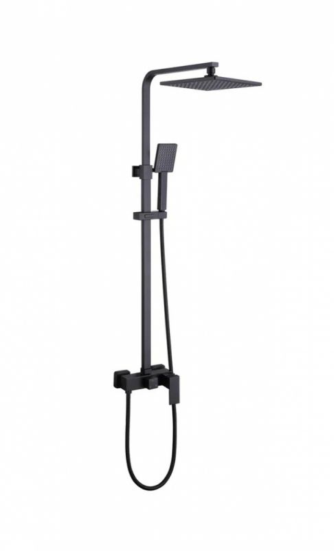 Душевая стойка ABBER Daheim AF8220BL без излива, черный матовый