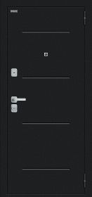 Входная Дверь Bravo Техно/BChrome Букле черное/Wenge Melinga 860x2050, 960x2050мм С/ Браво