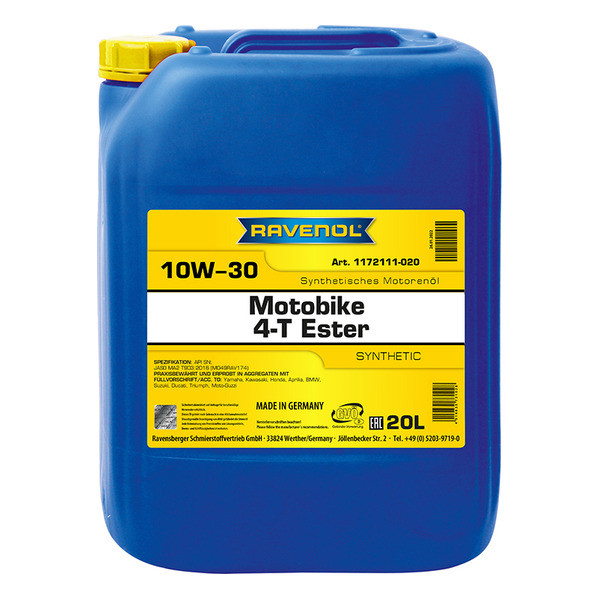 Ravenol Motobike 4-T Ester 10W-30, 20л