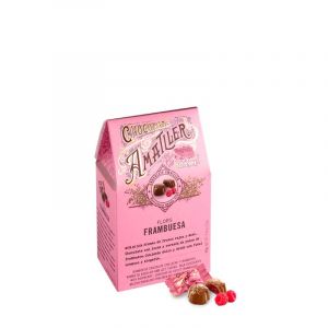 Конфеты шоколадные с малиновой начинкой Amatller Chocolate Flors Frambuesa 72 г Испания