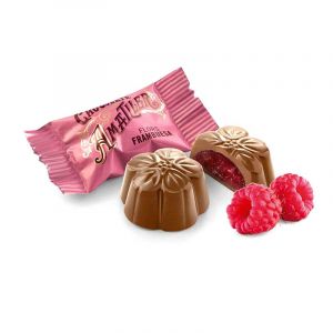Конфеты шоколадные с малиновой начинкой Amatller Chocolate Flors Frambuesa 72 г Испания