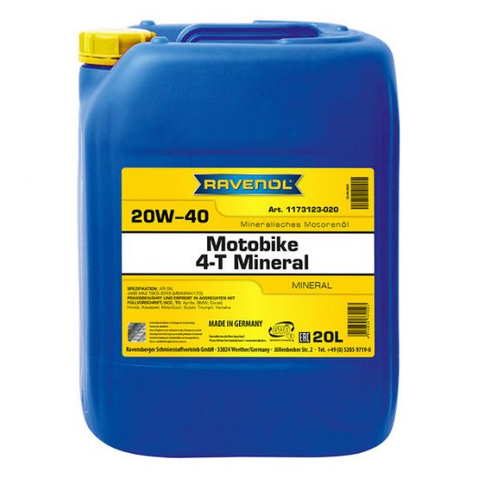 Ravenol Motobike 4-T Mineral 20W-40, 20л