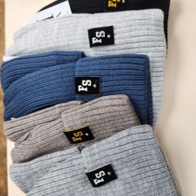 Шапка с подворотом на подкладе + манишка, для мальчика FS