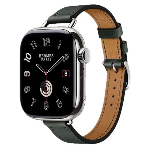 Apple Watch Series 11 Hermes 42 mm Attelage Single Tour Vert Mongrove