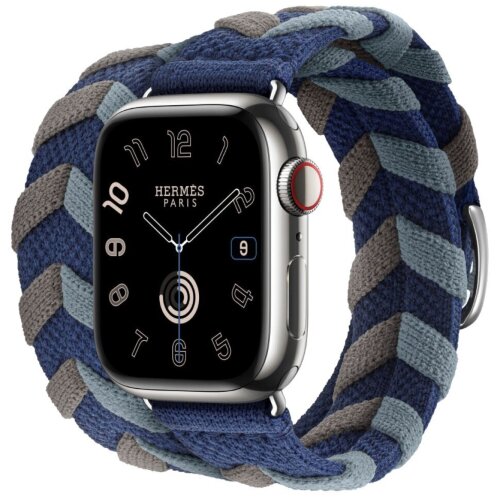 Apple Watch Series 11 Hermes 42 mm Bridon Double Tour Navy