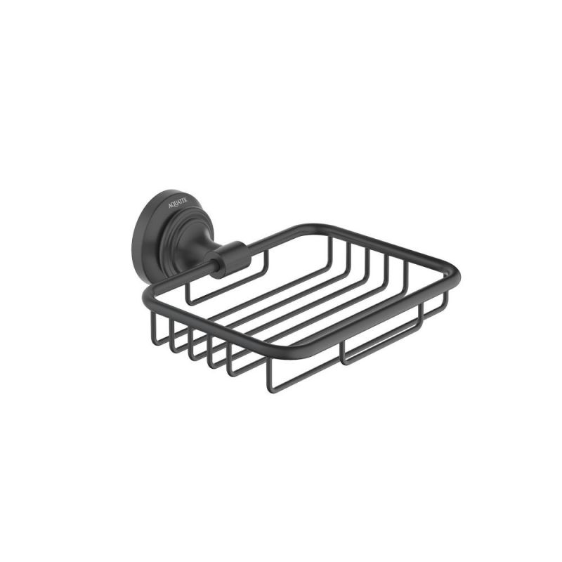 мыльница решетка AQUATEK, матовый черный AQ4533MB КЛАССИК