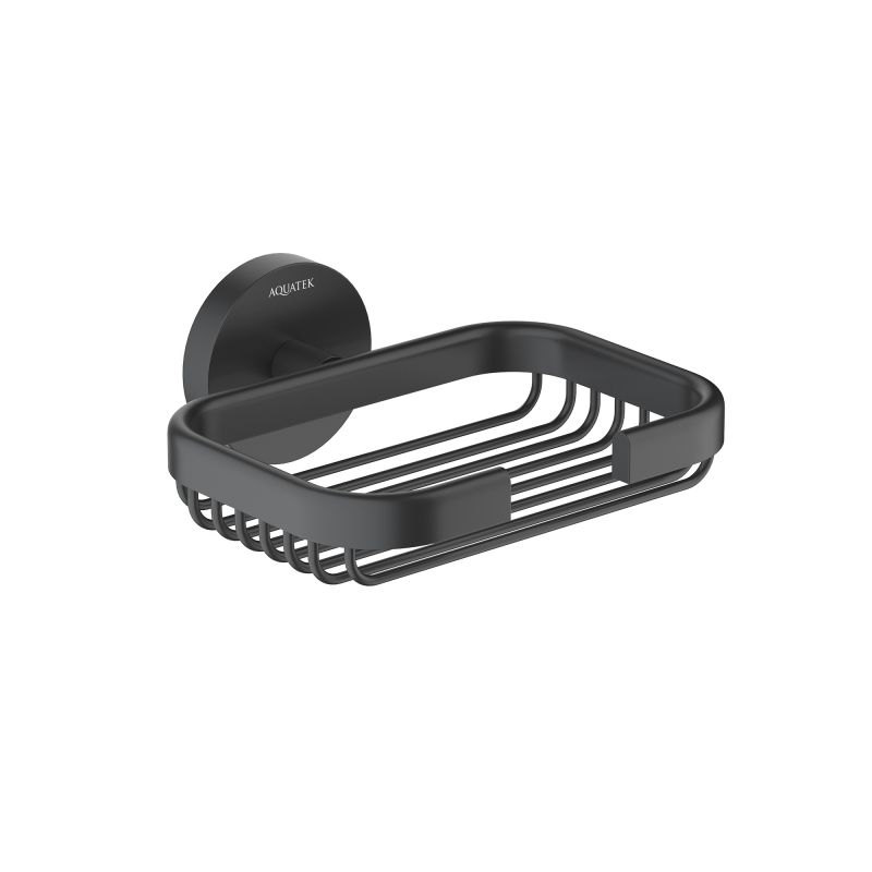 мыльница решетка AQUATEK, матовый черный AQ4633MB БЕТТА