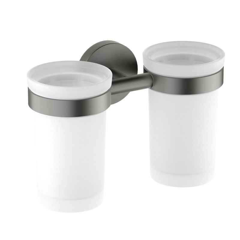 AQ4117BGM ЕВРОПА стакан с держателем двойной, оружейная сталь