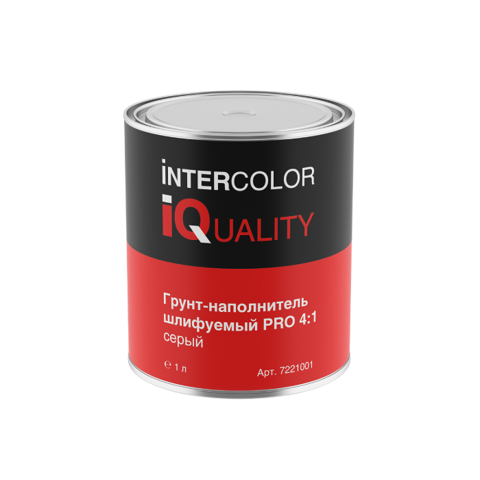 IQ PRO Грунт-наполнитель шлифуемый 4:1 серый объем 1л.