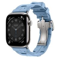 Apple Watch Series 11 Hermes 46mm Kilim Single Tour Bleu Pastel