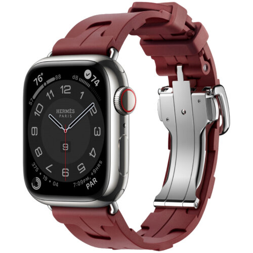 Apple Watch Series 11 Hermes 46mm Kilim Single Tour Rouge H