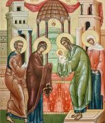 Сретение Господне  (рукописная икона вариант 5)