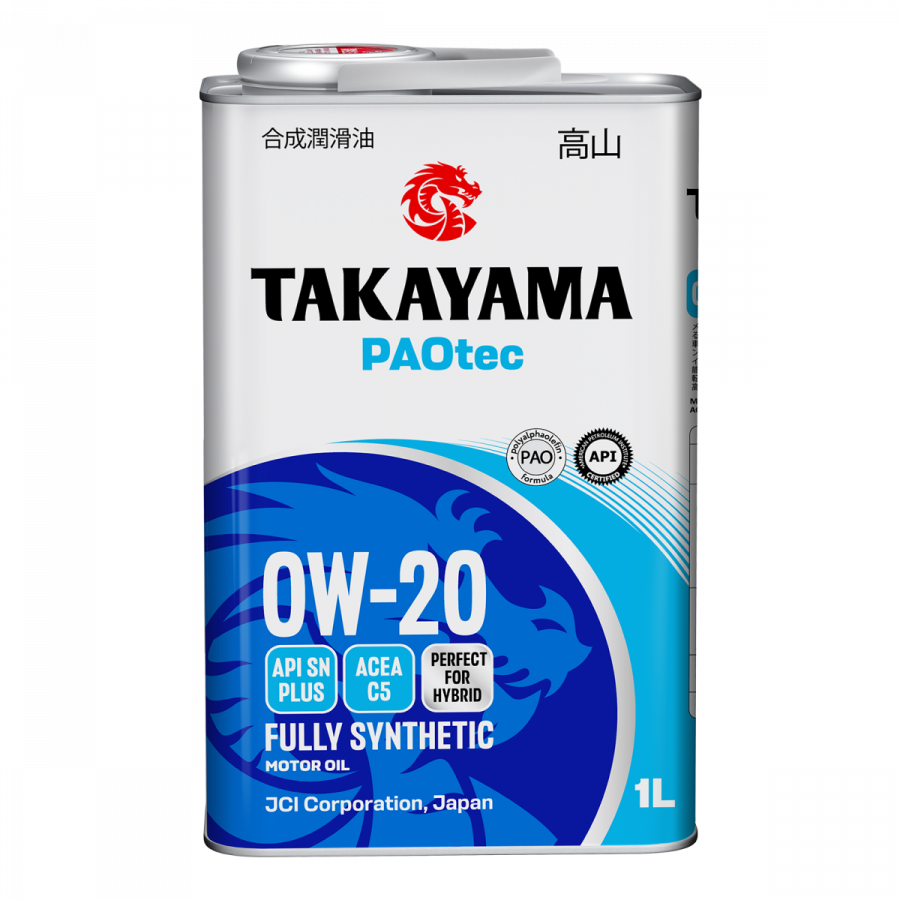 Takayama Paotec 0W-20 C5 SN plus, 1л
