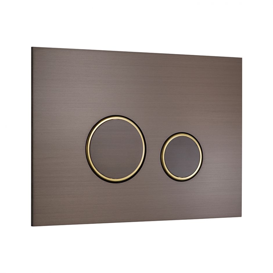 Изображение Клавиша для смыва KKPOL Aquafiori Sfera 350/AFS/058-30-00 оружейная сталь/матовое золото