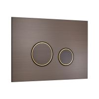 Клавиша для смыва KKPOL Aquafiori Sfera 350/AFS/058-30-00 оружейная сталь/матовое золото схема 1