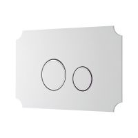 Белая кнопка для инсталляции унитаза KKPOL Aquafiori Vintage 350/AFV/077-10-00 с хромированными вставками схема 2