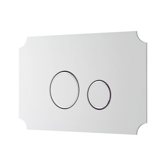 Белая кнопка для инсталляции унитаза KKPOL Aquafiori Vintage 350/AFV/077-10-00 с хромированными вставками схема 2