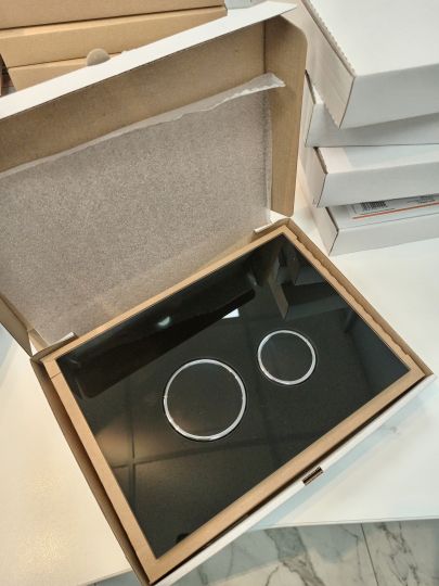 Смывная клавиша KKPOL Vitrum Grande Orbis 350/PPC/182-00-00 цвет черный/хром схема 2