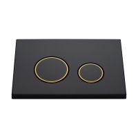 Клавиша для смыва KKPOL M11 350/PPC/202-00-05 черный матовый/золото глянцевое схема 3