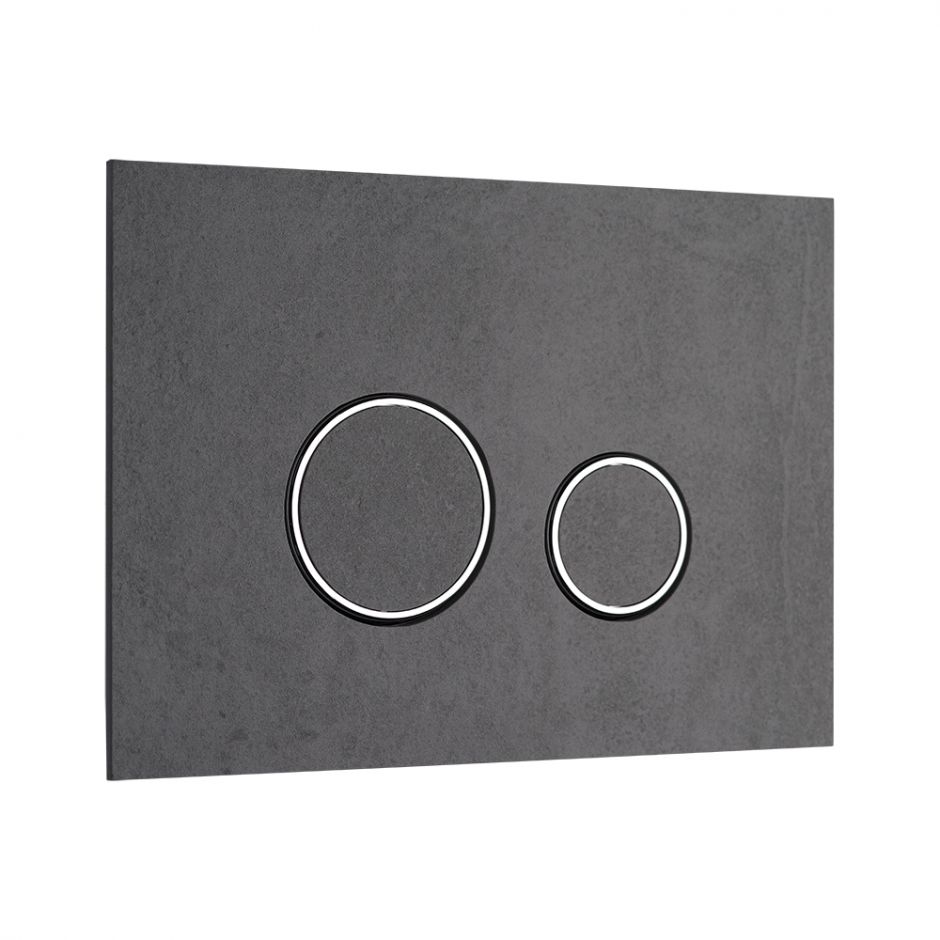 Изображение Клавиша смыва KKPOL Lapis Grande V1 350/PPK/421-00-03 Pietra Grigia с круглыми кнопками