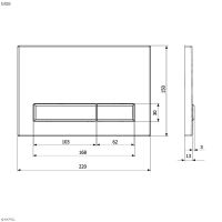 Смывная клавиша KKPOL M08 350/PPL/023-00-00 медь брашированная схема 2
