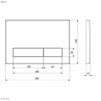 Клавиша для инсталляции KKPOL M16 350/PPL/025-00-00 цвет медь брашированная схема 2