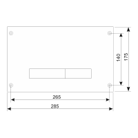 Металлическая клавиша смыва KKPOL Antivandal Slim 350/PPW/003-00-00 схема 2