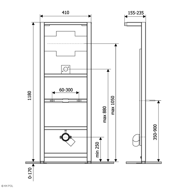 Инсталляция для писсуара KKPOL 350/ZPP/711-00-00 ФОТО
