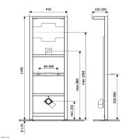 Инсталляция для писсуара KKPOL 350/ZPP/711-00-00 схема 2