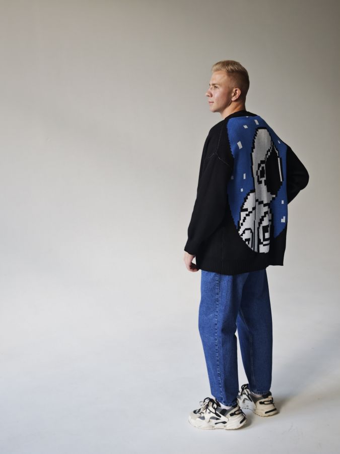 Кардиган с космонавтом