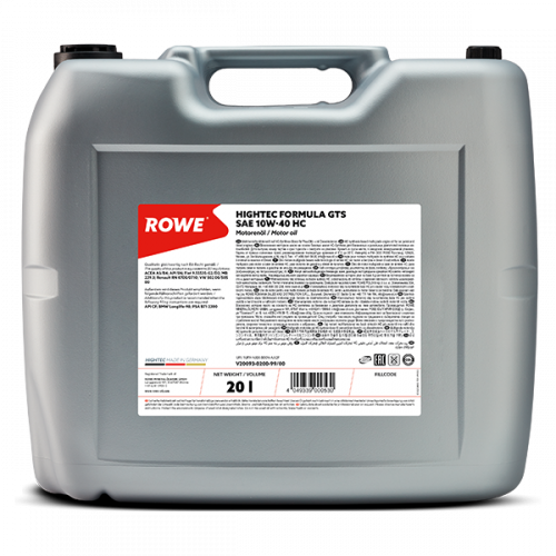 Rowe Hightec Formula GTS 10W-40 HC, 20л