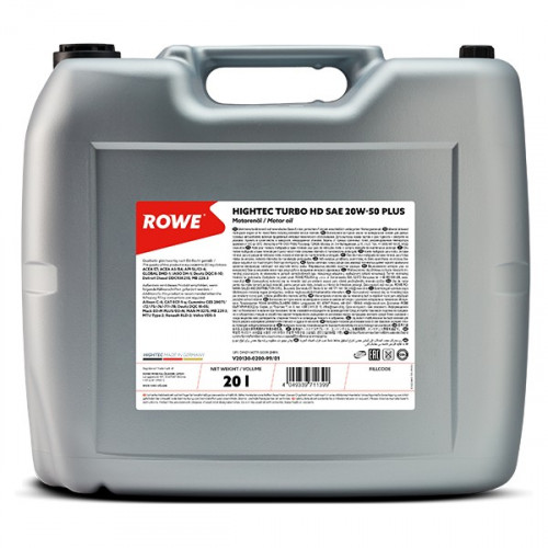 Rowe Hightec Turbo HD 20W-50 Plus, 20л