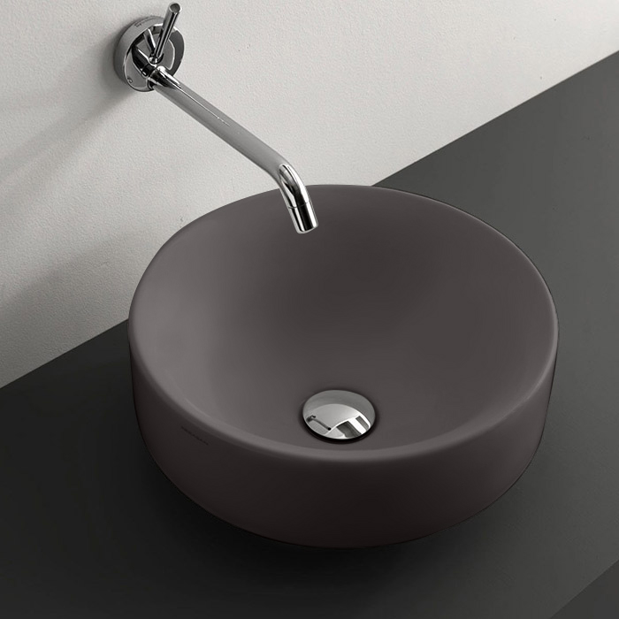 Раковина Kerasan Cento 355889, круглая 45x45 см, серая